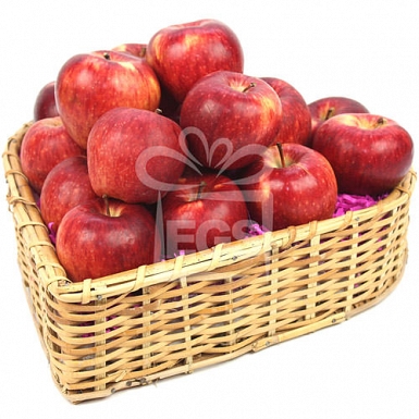 Appetizing Red Apples Basket