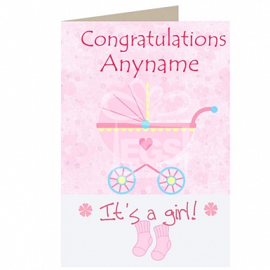 Baby Girl - Personalised Cards