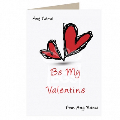 Be Mine Valentine-Personalised Card