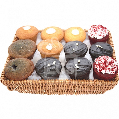 Muffins Gift Hamper Basket from Massom Bakers delivery to Pakistan