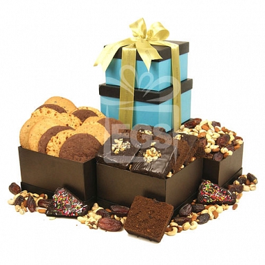 Cookies and Nuts Gift Tower