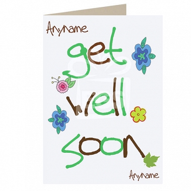 Get Well Soon - Personalised Cards
