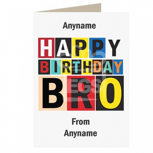 Happy Birthday Brother-Personalised Card