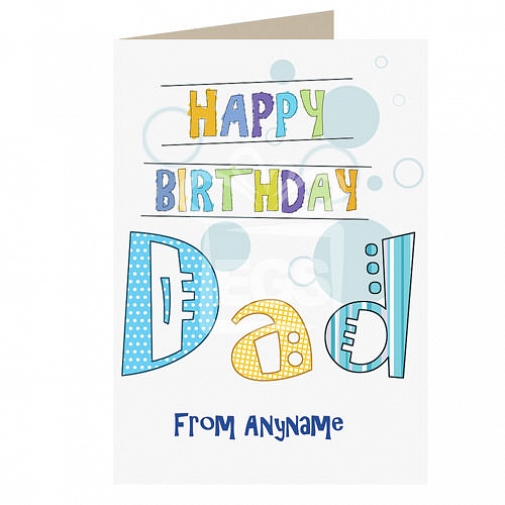 Happy Birthday Dad-Personalised Card