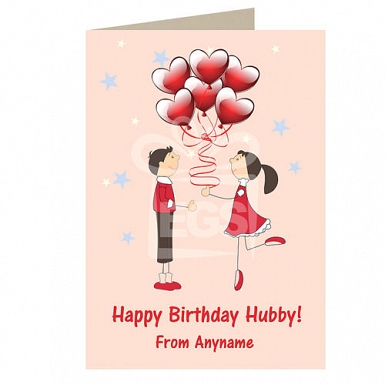 HappyBirthday Hubby-Personalised Card
