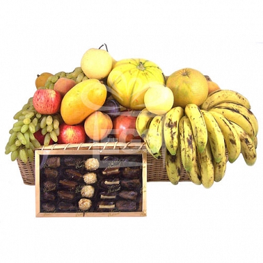 Large Fruit Basket with Imported Dates