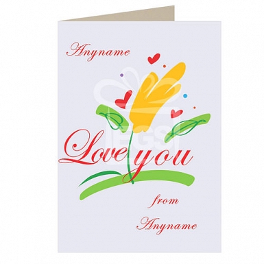 Love You-Personalised Card