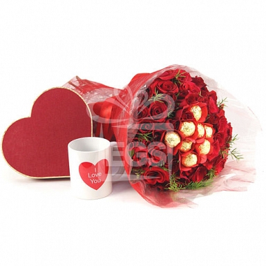 Romantic Roses and Chocolates Treat