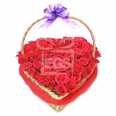 Luxury Red Rose Basket