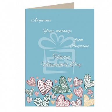 Happy Valentines Day-Personalised Message Card