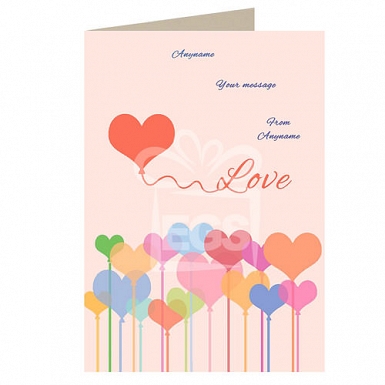 Valentines Day-Personalised Message Card