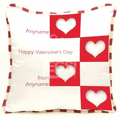 Valentines Hearts -Personalised Cushion