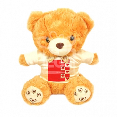 Valentines Red Hearts - Personalised Bear