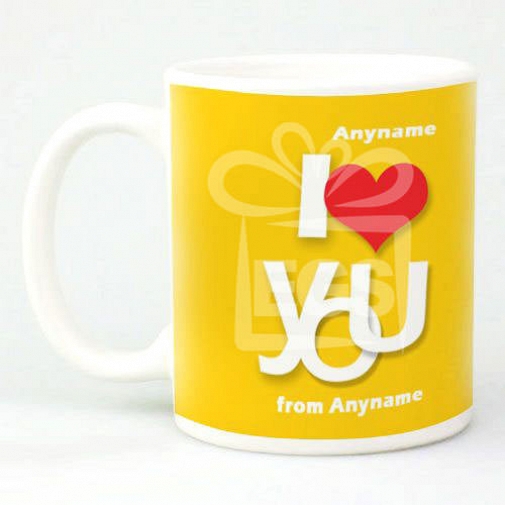 I Love You-Personalised mug
