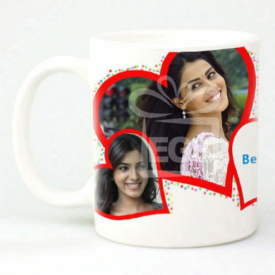 Photo Red Hearts - Personalised Mugs
