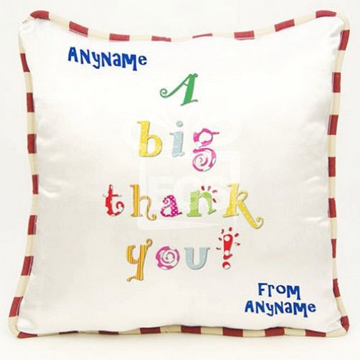 A big thank you-Personalised cushion