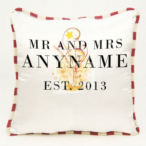 Mr and Mrs Established - Personalised Cushion