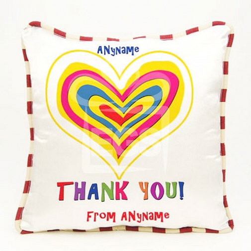 Thank You - Heart-Personalised cushion
