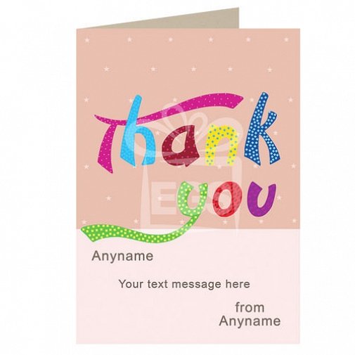 Thank You -Stars- Personalised Card