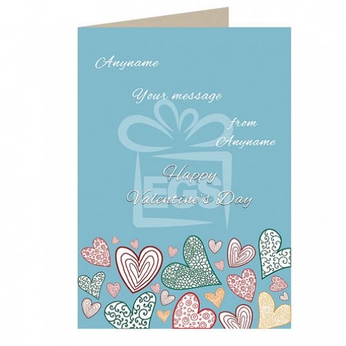 Happy Valentines Day-Personalised Message Card