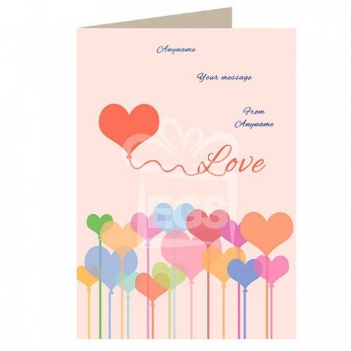 Valentines Day-Personalised Message Card