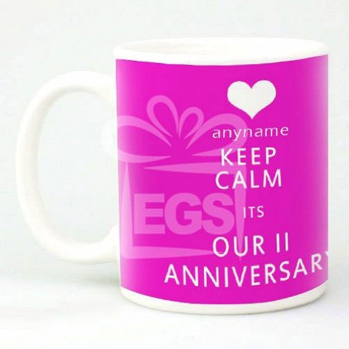 Keep Calm Anniversary - Personalised Mugs