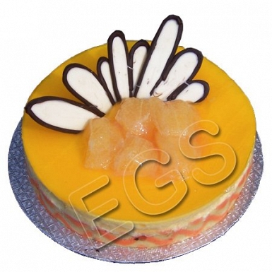 2lbs Designer Orange Mousse Cake From Serena Hotel delivery to Pakistan 