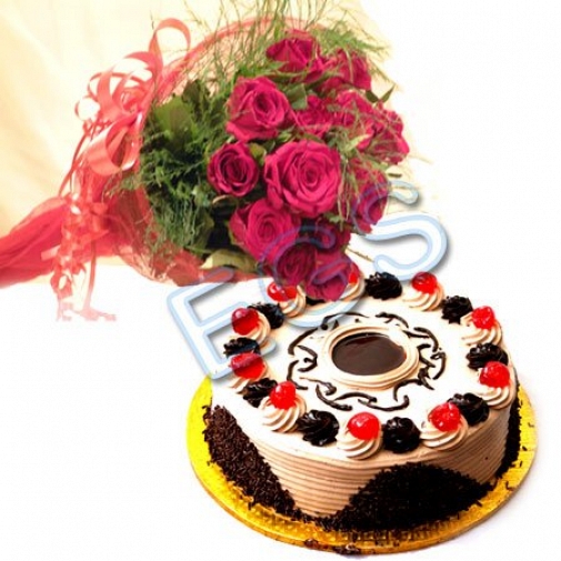 Cake From Tehzeeb Bakers With Red Roses delivery to Pakistan